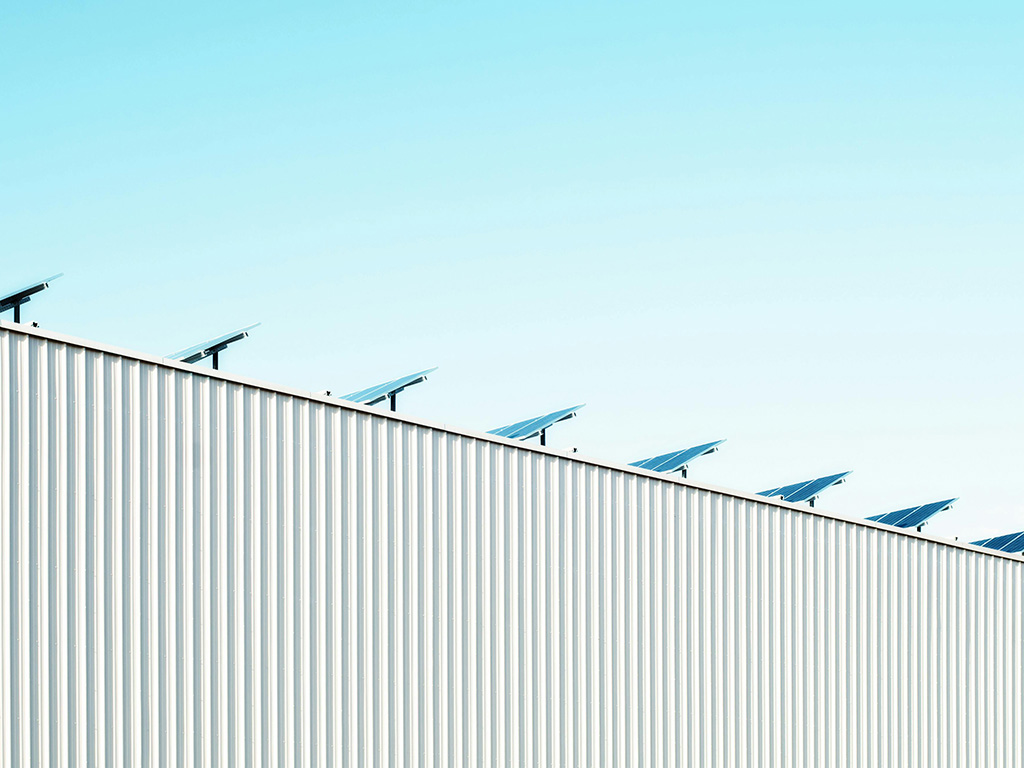 Solar Panels on Warehouse Roof